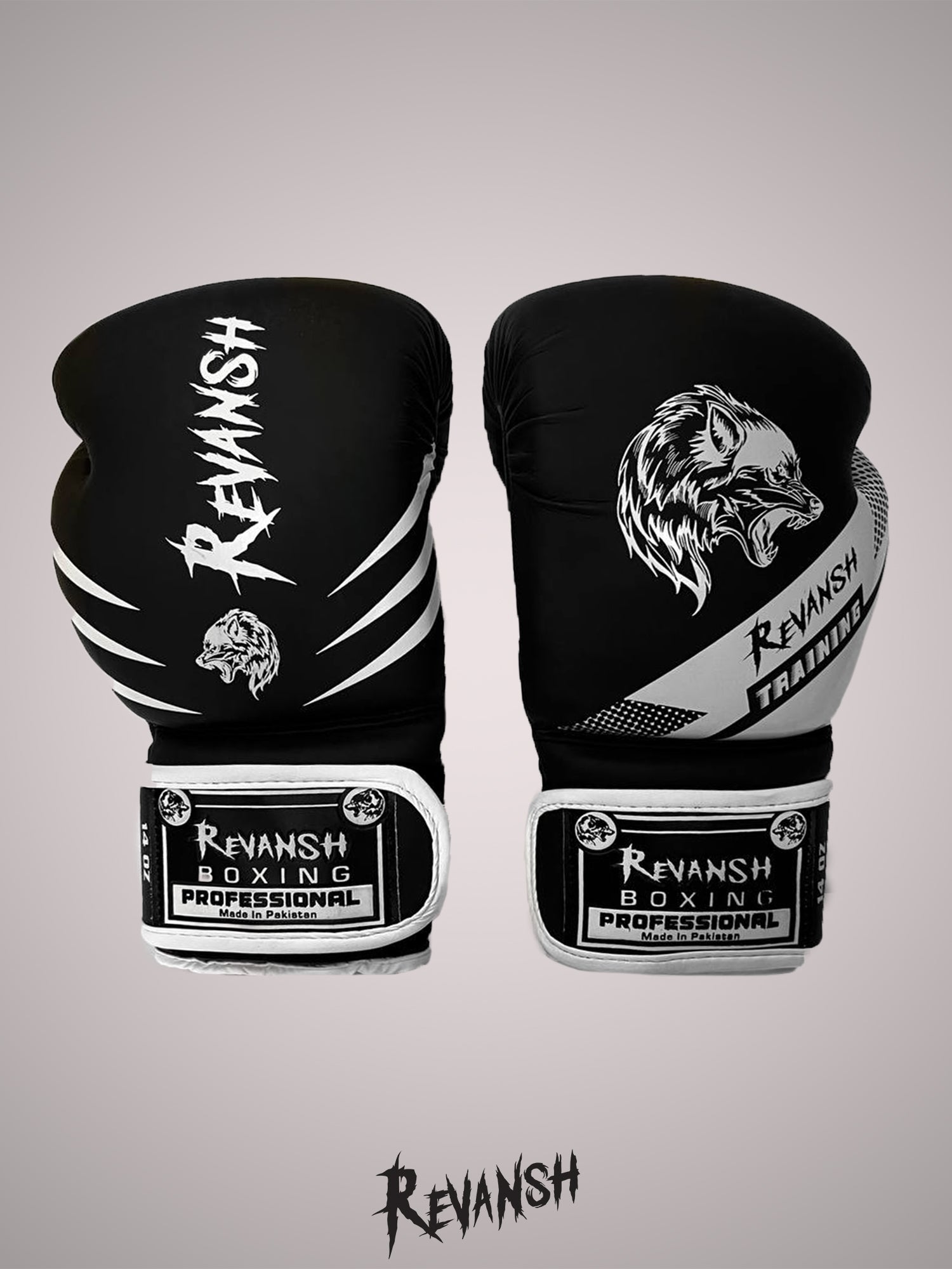 Boxing gloves REVANSH NEO, black and white