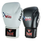 Fadi Sports Xtreme Knockout Muay Thai Boxing Gloves - Genuine Leather, Black & White - Fadi Sports