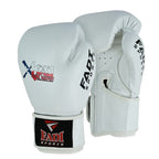 Fadi Sports Xtreme Knockout Muay Thai Boxing Gloves - Genuine Leather, Black & White - Fadi Sports