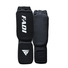 FADI Shin Instep Guards for Muay Thai MMA Kickboxing Training Karate Protector in black